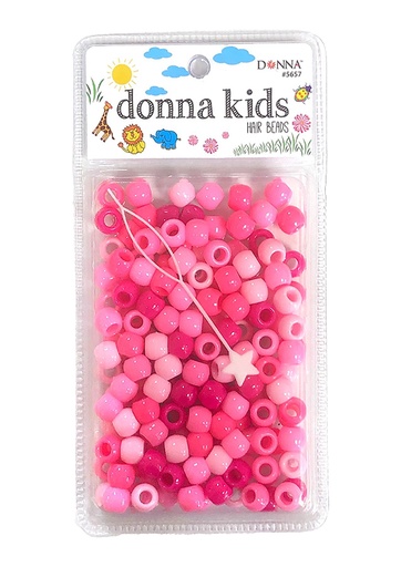 [DON05657] Donna Kids Medium LG PK Bead W/Beader #5657 Pink Mixed -pc