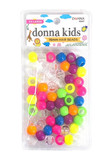 [DON05847] Donna Kids 16mm Hair Bead #5847 7 Color Mixed - pc