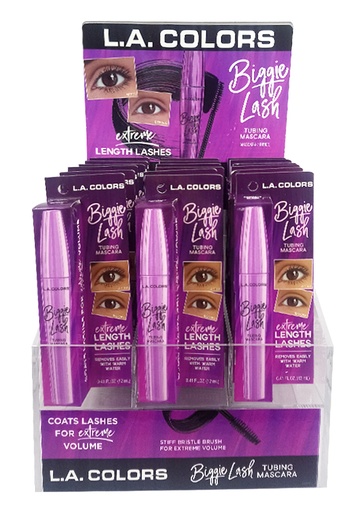 [CAD487A] L.A Colors Biggie Lash Tubing Mascara 18pc Display #CAD487A