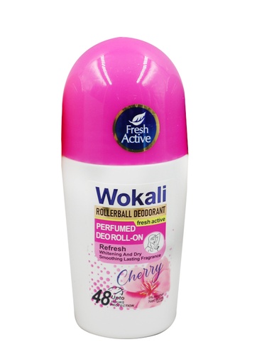 [WOK60105C] WOKALI Perfumed Deoroll-On #Cherry (80 ml) #WKL801 -pc