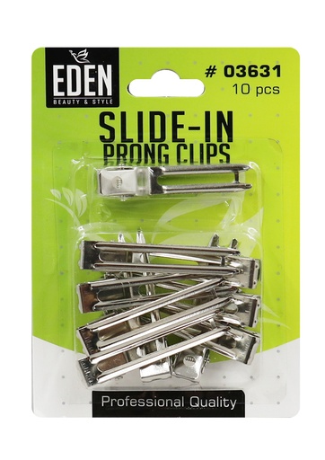 [EDN03631] Eden Slide-In Prong Clips #03631 (10 pc/pk) -dz