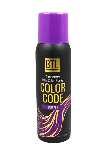 [BTL20569] BTL Color Code Temporay Hair Color Spray #Purple (3 oz) #17