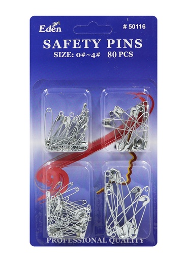 [EDN50116] Eden Safety Pins (4 Size Mixed) #50116 -dz