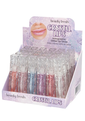 [BTS57724] Beauty Treats Crystal Lips Glitter Lip Gloss (24 pc/ds) #127