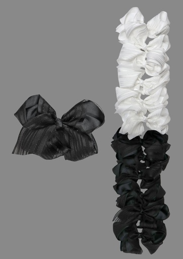 [EDN65947] Eden Bow Hair Accessory - Black & White #65946BW -dz