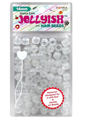 [DON08755] Donna Kids 14mm Jellyish Beads #8755GP Silver Glitter -pc