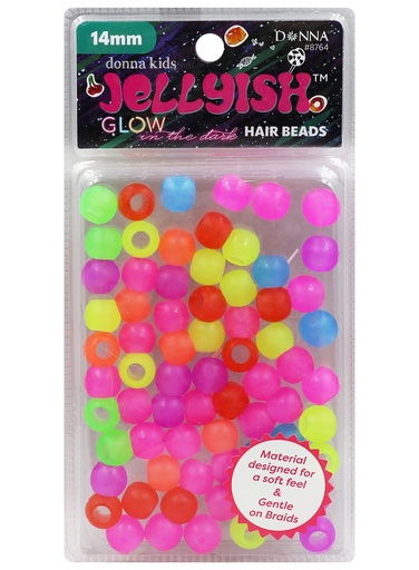 [DON08764] Donna Kids 14mm Jellyish Beads GLOW #8764GP Clear Asst - pc