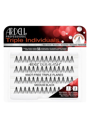 [ARD66496] Ardell Triple Individuals Eyelashes #Knot-Free -Medium Black