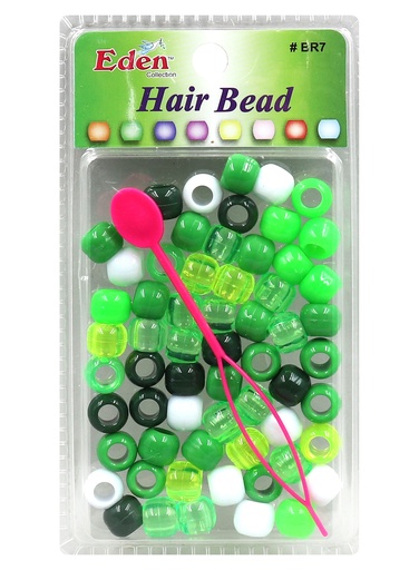 [EDN27701B] Eden Big Blister Medium Round Bead -Green Tone #BR7 -pk