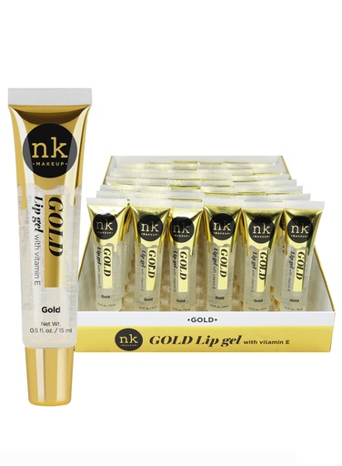 [NK04166] Nicka K Gold Lip Gel -Gold Clear [46 pc/ds] -ds #115