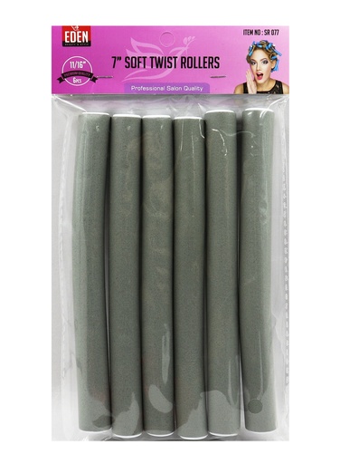 [EDN52077] EDEN Soft Twist Rollers 7" #SR 077 Gray -pc