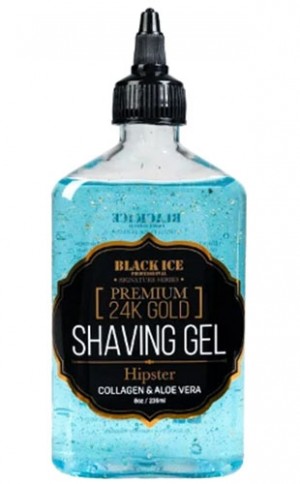 [BLI12482] Black Ice 24k Gold Shaving Gel-Hipster#BBC009HIP(8oz)#10-pc