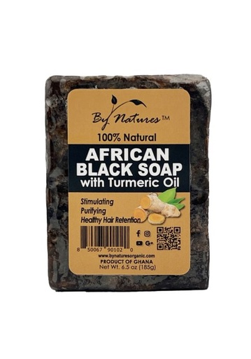 [BYN90102] By Natures African Black Soap -Turmeric Oil (6.5 oz/185 g) #133