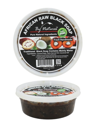 [BYN15150] By Natures African Raw Black Soap (7 oz) #137