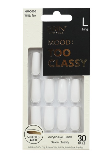 [EBN68248] Ebin Nail Mood: Too Classy -White Tux #NMC006 (L)
