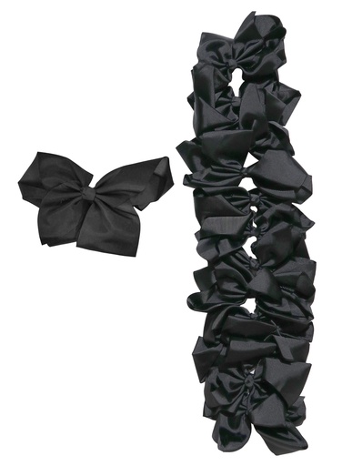 [EDN66001] Eden Bow Hair Accessory (Jumbo/7.5cm) #66001 Black -dz