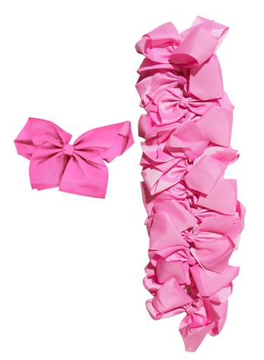 [EDN66002] Eden Bow Hair Accessory (Jumbo/7.5cm) #66002 L-Pink -dz