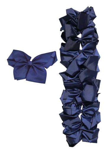 [EDN66003] Eden Bow Hair Accessory (Jumbo/7.5cm) #66003 Navy -dz