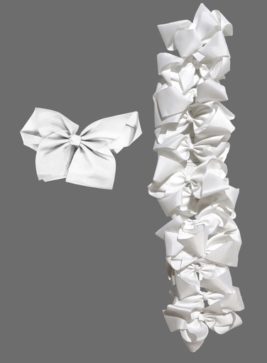 [EDN66006] Eden Bow Hair Accessory (Jumbo/7.5cm) #66006 White -dz