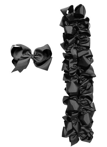 [EDN64701] Eden Bow Hair Accessory (5cm) #64701 Black -dz