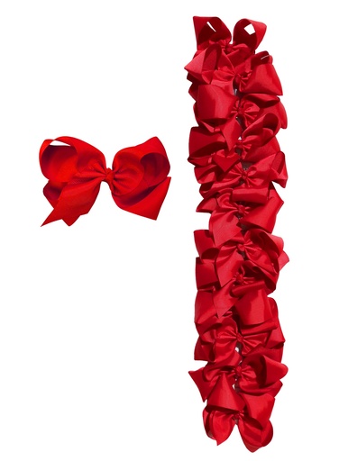 [EDN64707] Een Bow Hair Accessory (5cm) #64707 Red -dz