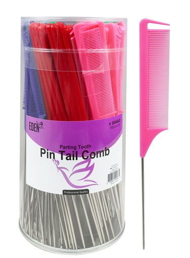 [EDN20463] Eden Parting Tooth Pin Tail Comb #20463 Asst (96 pcs/Jar) -Jar