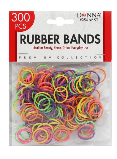 [DON00254] Donna Rubber Bands (300 pcs) #254 Asst -dz