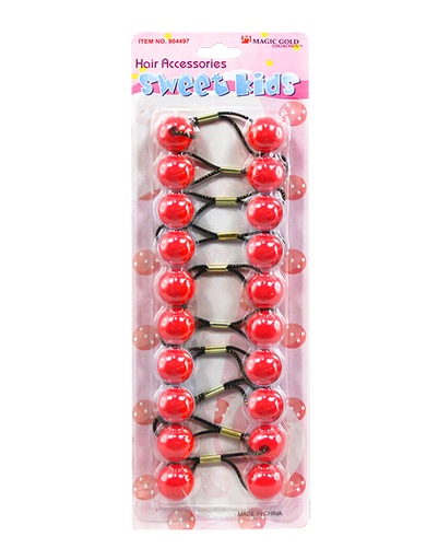 [MG90449B] Magic Gold Sweet Kids Bubble Round #904497 Red (10/pk) -pc