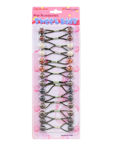 [MG91611C] Magic Gold Bubble Round #904497 Brown Mix -pc