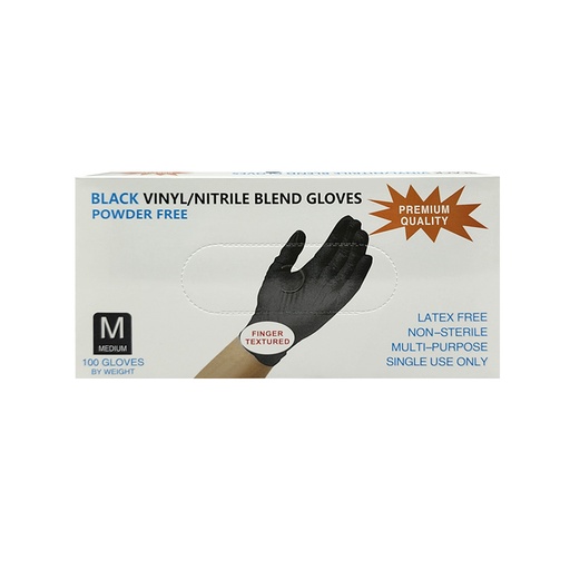 Magic Gold Black Vinyl/Nitrile Blend Gloves #Y-3117 (100 pc/box) -pc