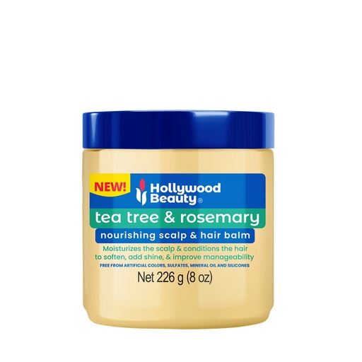 [HWB70408] Hollywood Beauty Tea Tree & Rosemary Scalp & Hair Balm (8 oz) #104