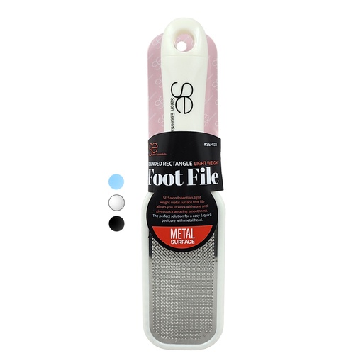 [506768] Salon Essentials Rounded Rectangle Metal Foot File #SEFC03 -pc