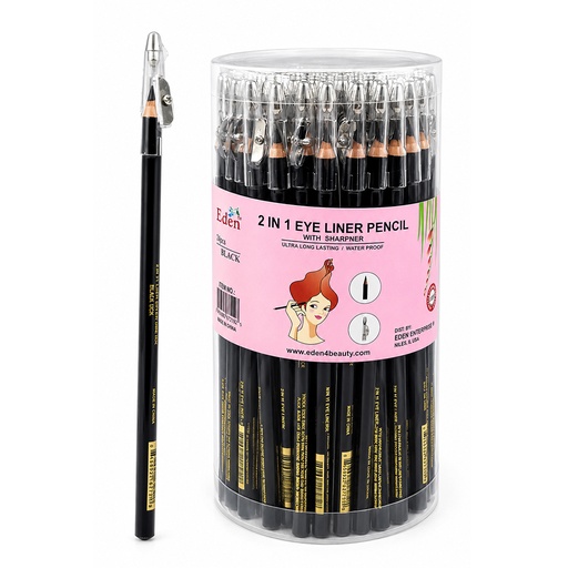 [EDN18272] Eden 2IN1 Eye Liner Pencil -Black (72 pc/Jar) #SP7BLA -Jar