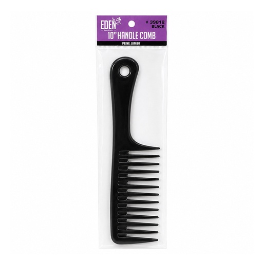 [EDN39812] Eden 10" Handle Comb -Black #39812 (12 pc) -dz