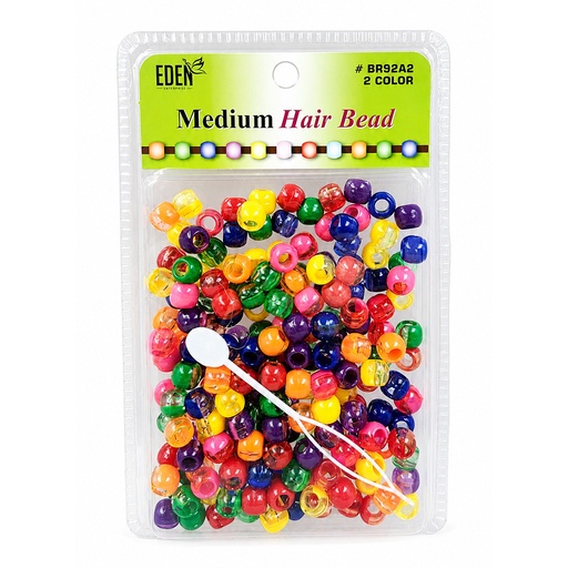[EDN27978] Eden 2 Color X-LG Blister Med Round Bead #BR92A2 Asst -pk