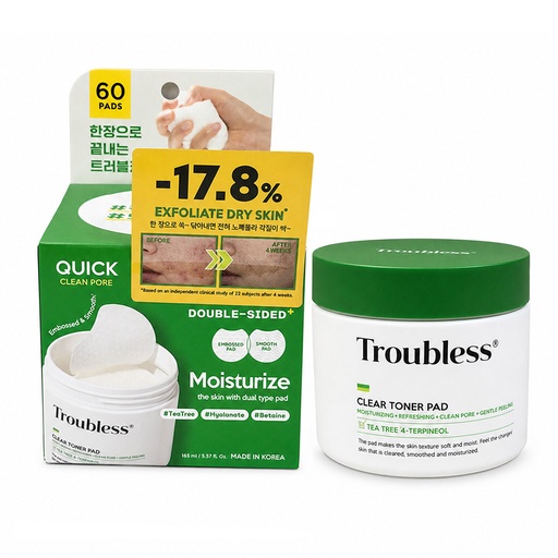 [TRB48630] Troubless Clear toner Pad 60 pads (165 ml) #3