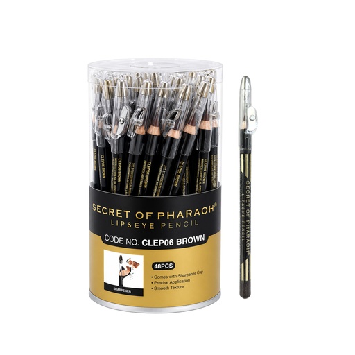 [EBN32119] EbinSecret of Pharaoh Lip&Eye Pencil #CLEP06 Brown (48pc/Jar) - Jar
