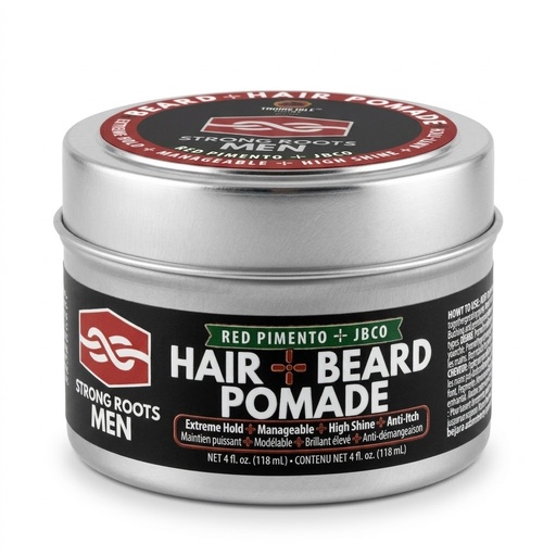 [TRP13456] Tropic Isle Strong Roots Men Hair + Beard Pomade (4 oz) #55