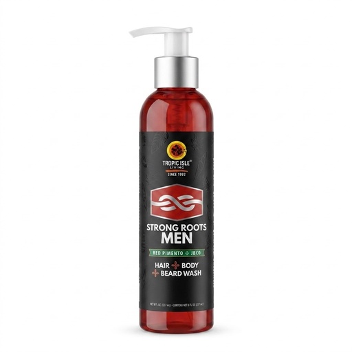 [TRP13452] Tropic Isle Strong Roots Men Hair+Body+Beard Wash (8 oz) #59