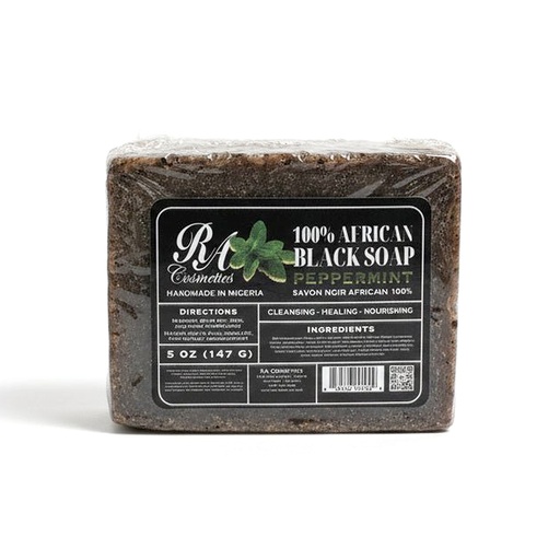 [RAC00160] RA Cosmetics 100% Black Soap w/Peppermint (5 oz) #46