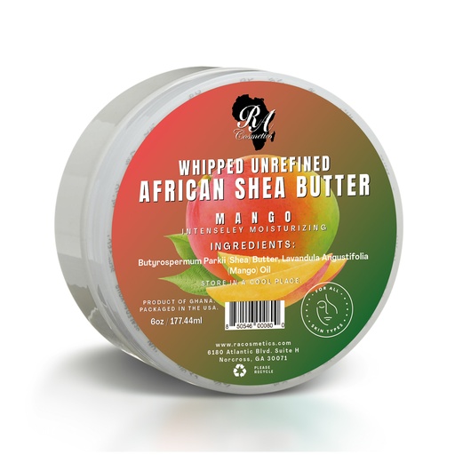 [RAC01845] RA Cosmetics Whipped Unrefined African Shea Butter/Mango (6 oz) #57