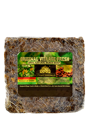 [CMT00248] Original Village Fresh Black Soap-100% Natural(1lb)#2 -Pc