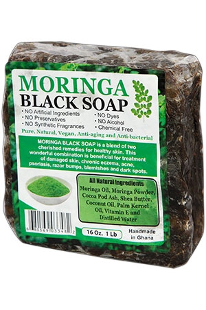 [MG03348] Black Soap-Moringa(16oz./1LB) #3 -Pc