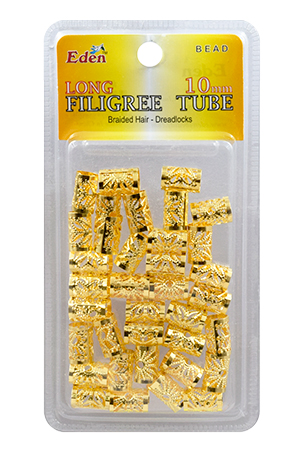 [EDN53810] Blister(12x10) Flligree Tube Gold pk #53810G