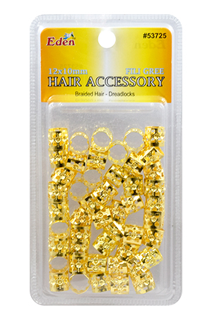 [EDN53725] Eden Blister(12x10mm) Flligree Tube Gold pk#53725G