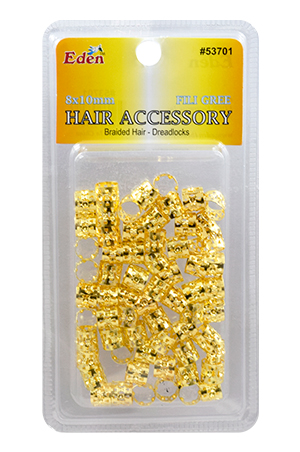 [EDN53701] Eden Blister(8x10mm) Flligree Tube Gold  pk #53701G