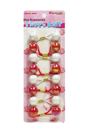 [MG92866] Bubble Round #L3 Red/White [8/pk] -pc