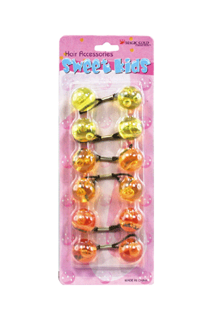 [MG92885] Bubble Round #XL16 Crystal Orange/Yellow [6/pk] -pc