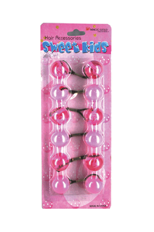 [MG93175] Magic Gold Bubble Round #XL23 Crystal Pink/ Pink [6/pk] -pc