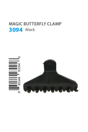 [MG93094] Butterfly Clamp (M, Round Teeth) #3094 Black -pk
